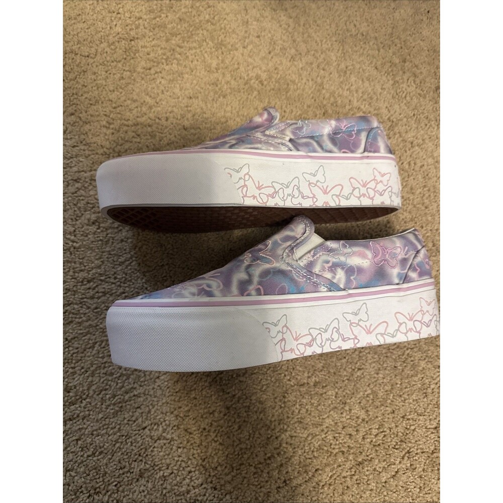 Vans Classic Slip-0n Butterfly Dreams Sneakers Women's Size 8.5. Platform Shoes - Picture 7 of 7